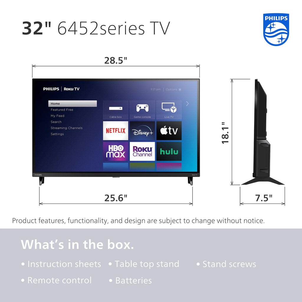 32" HD Smart Roku Borderless LED TV A910663