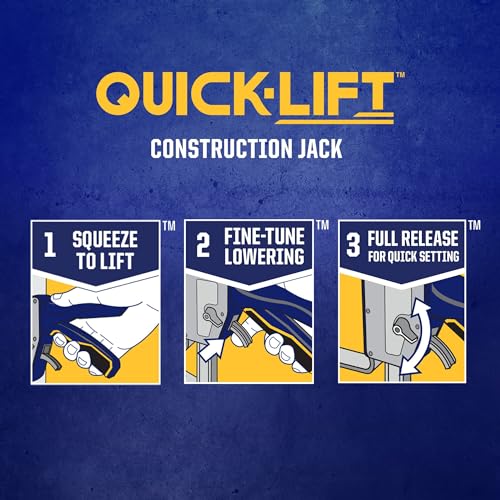 Quick-Lift Construction Jack, Hand Lifting Tool, 10" Lift, 330 lbs Capacity Y98539