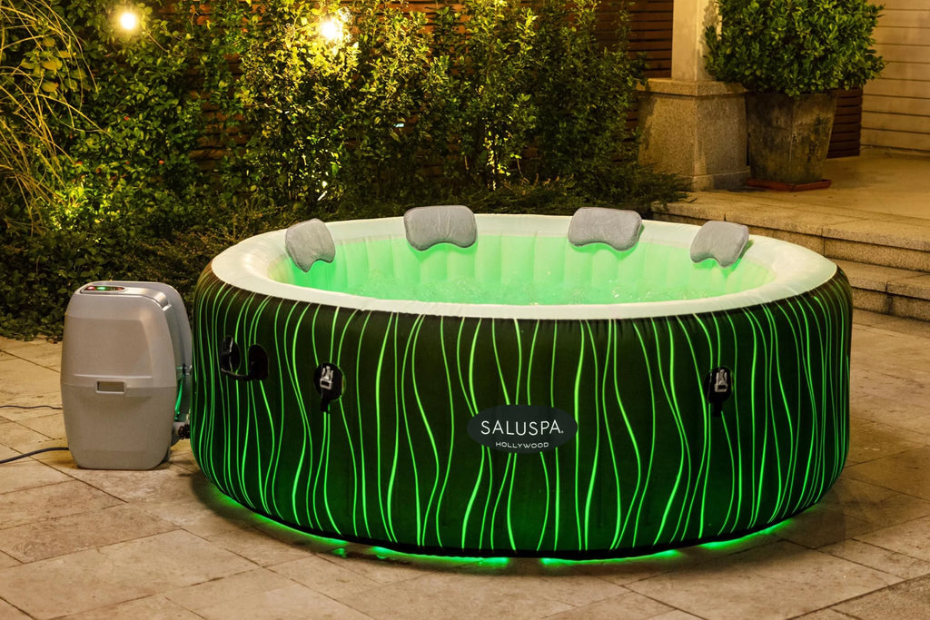 Inflatable Hot Tub with LED Lights, 104°F Max V751546