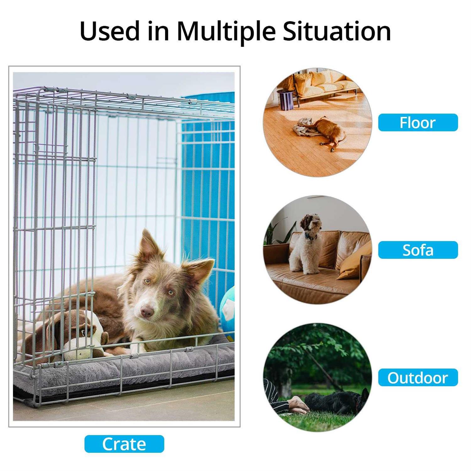 Dog Crate Pad Ultra Soft Washable Anti-Slip Kennel Mat for Dogs N50284