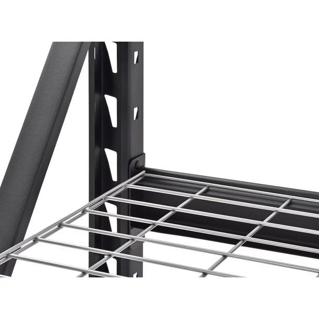 4-Tier Welded Steel Storage Rack, Black X333191