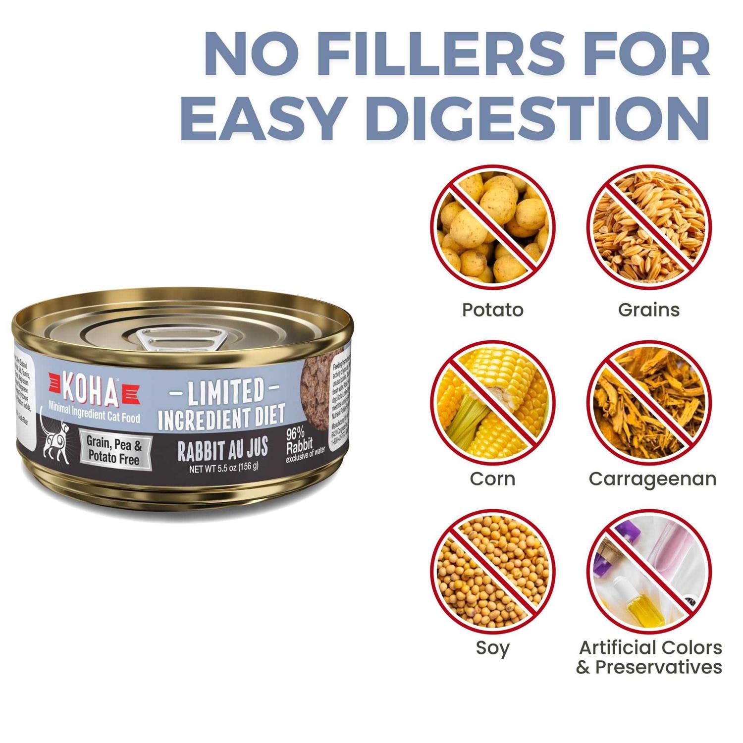 Rabbit Pate Wet Cat Food for Sensitive Stomachs H7150