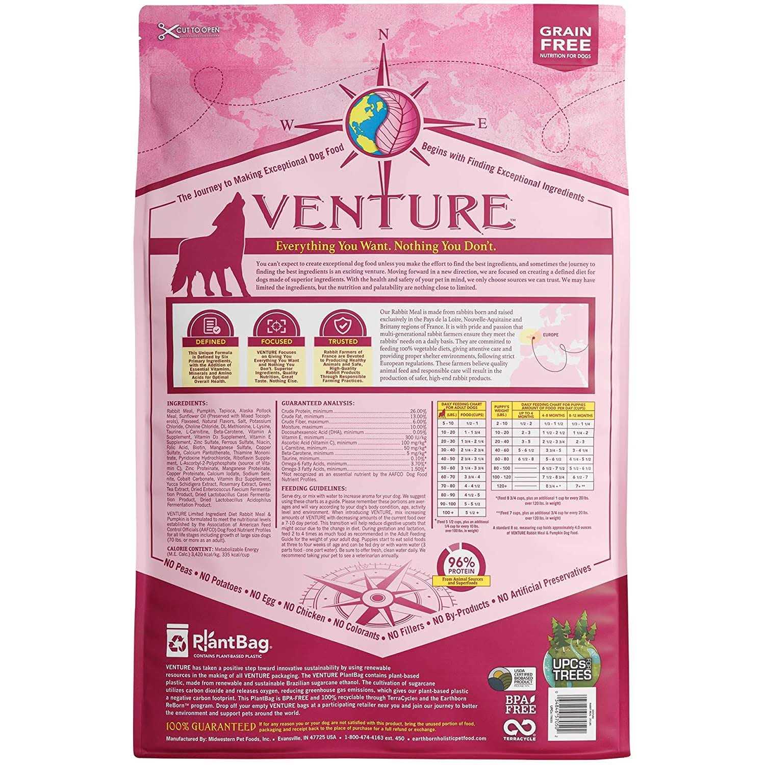 Grain Free Rabbit Meal Pumpkin Dry Dog Food H8926