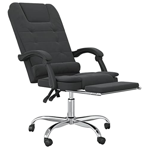 Massage Reclining Office Chair Black Velvet G5765