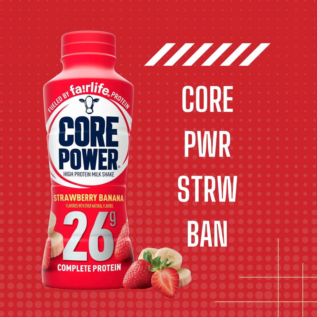 Strawberry Banana Protein Milk Shakes, 14 fl oz, 12-Pack X485