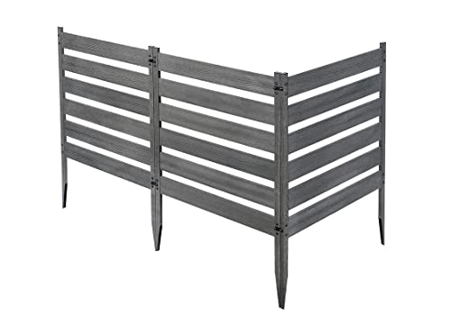 No-Dig Vinyl Garden Fence Kit 2ft H x 2ft W, 3 Panels N35592