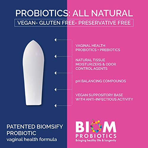Probiotic Suppository for Vaginal pH Balance and Odor Control (30 Count) S6611