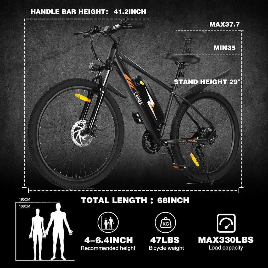 Electric Bike for Adults 26" Mountain Ebike 500W Motor with Removable Battery O26740