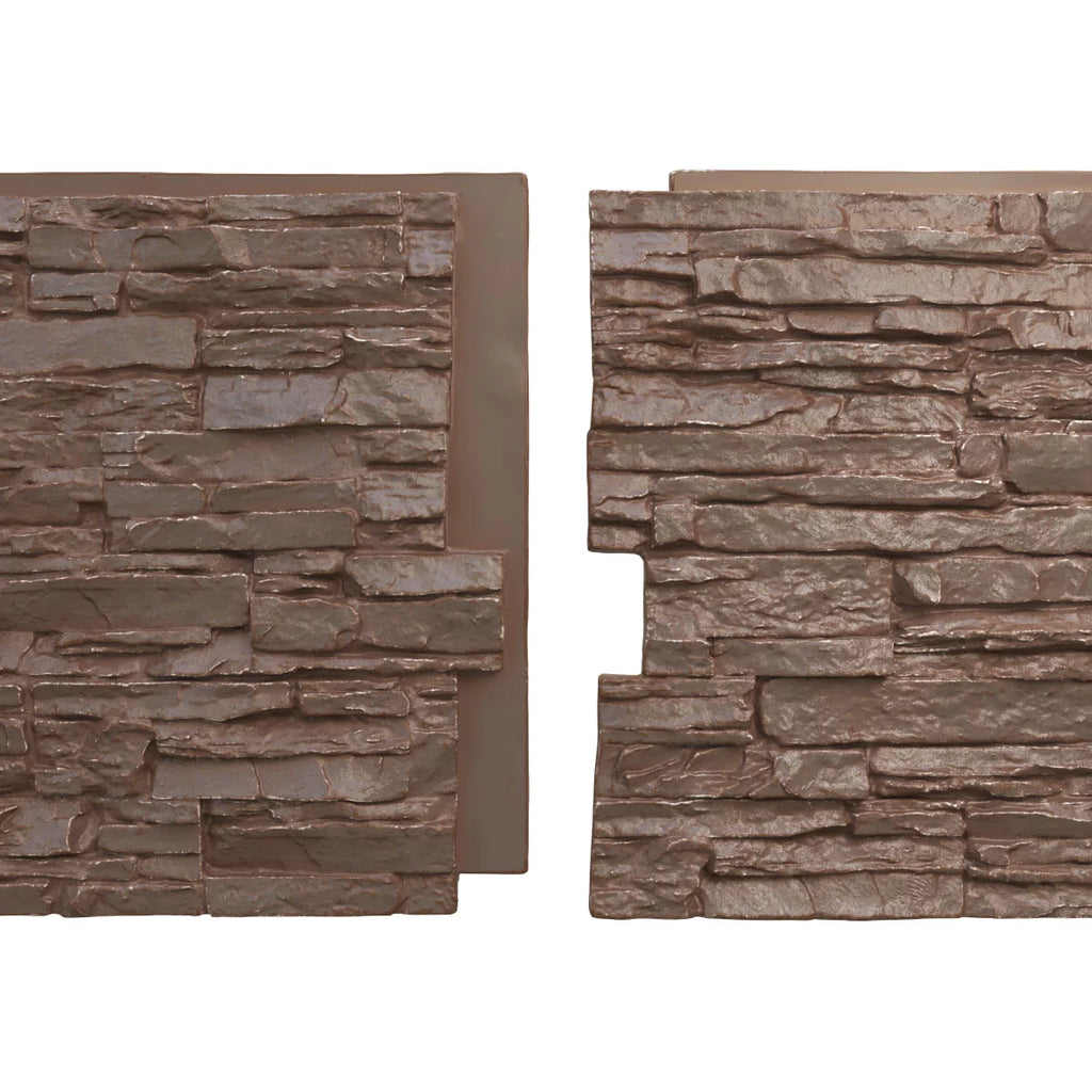 Stacked Stone Faux Siding Panel, Autumn Bronze O5784