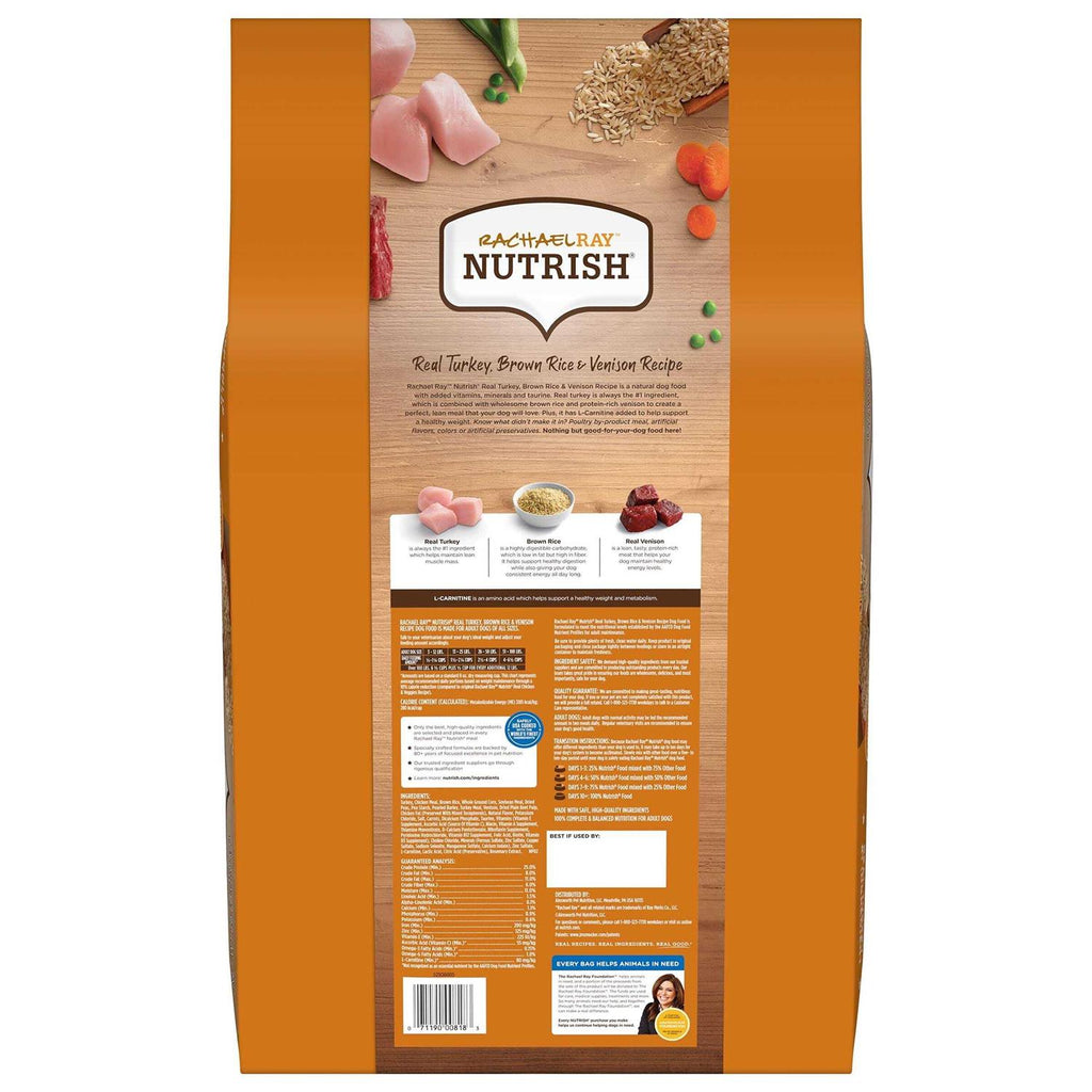 Real Turkey Brown Rice & Venison Recipe Dry Dog Food S797605