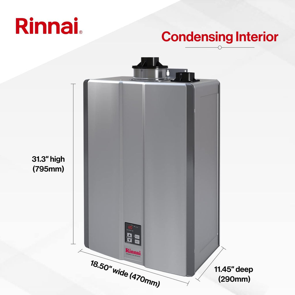 Condensing Gas Tankless Water Heater, Propane, 11 GPM, Indoor Installation W9211