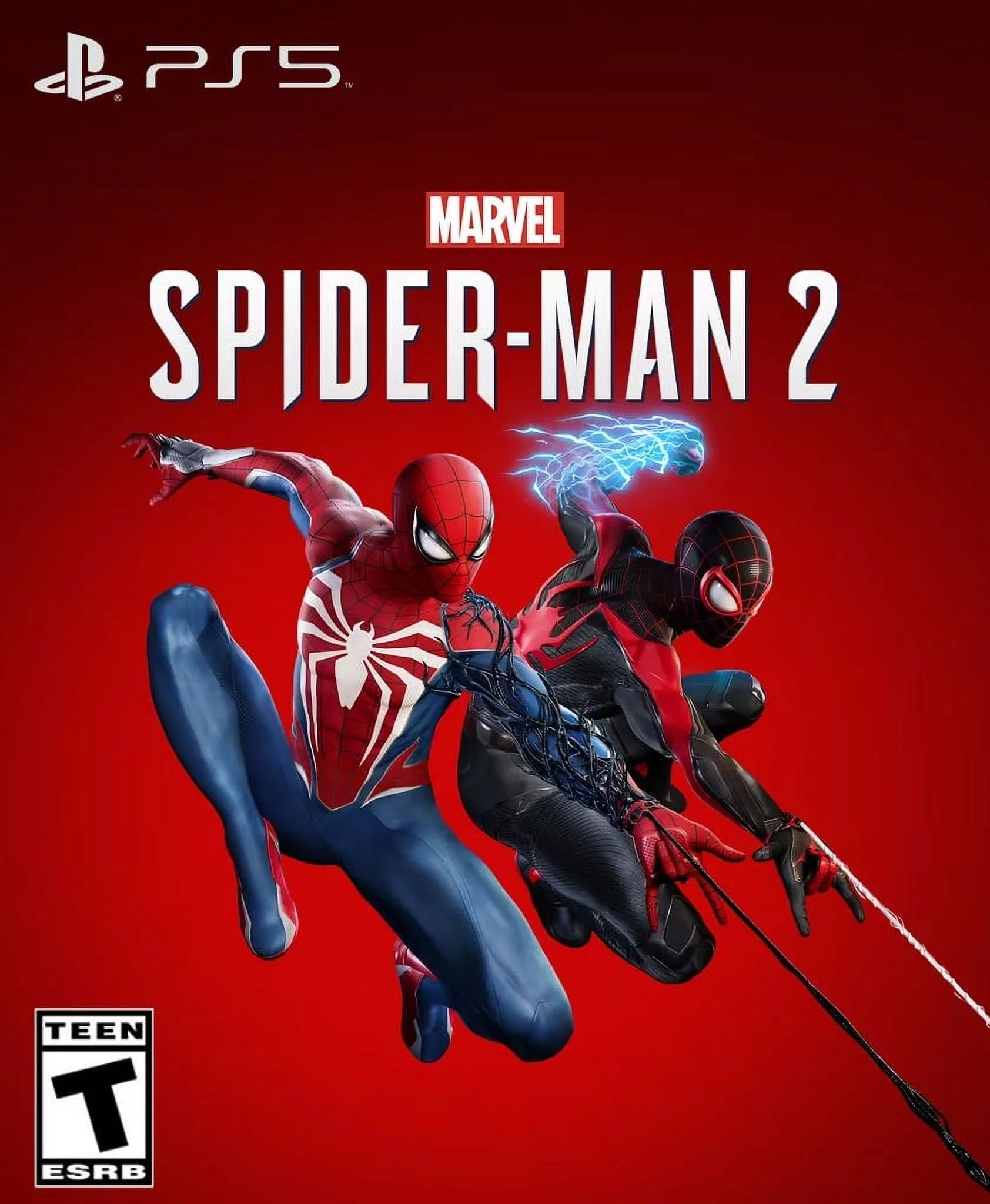 PlayStation 5 Slim Disc Edition Gaming Console with Two Controllers and Spider-Man 2 Game W709