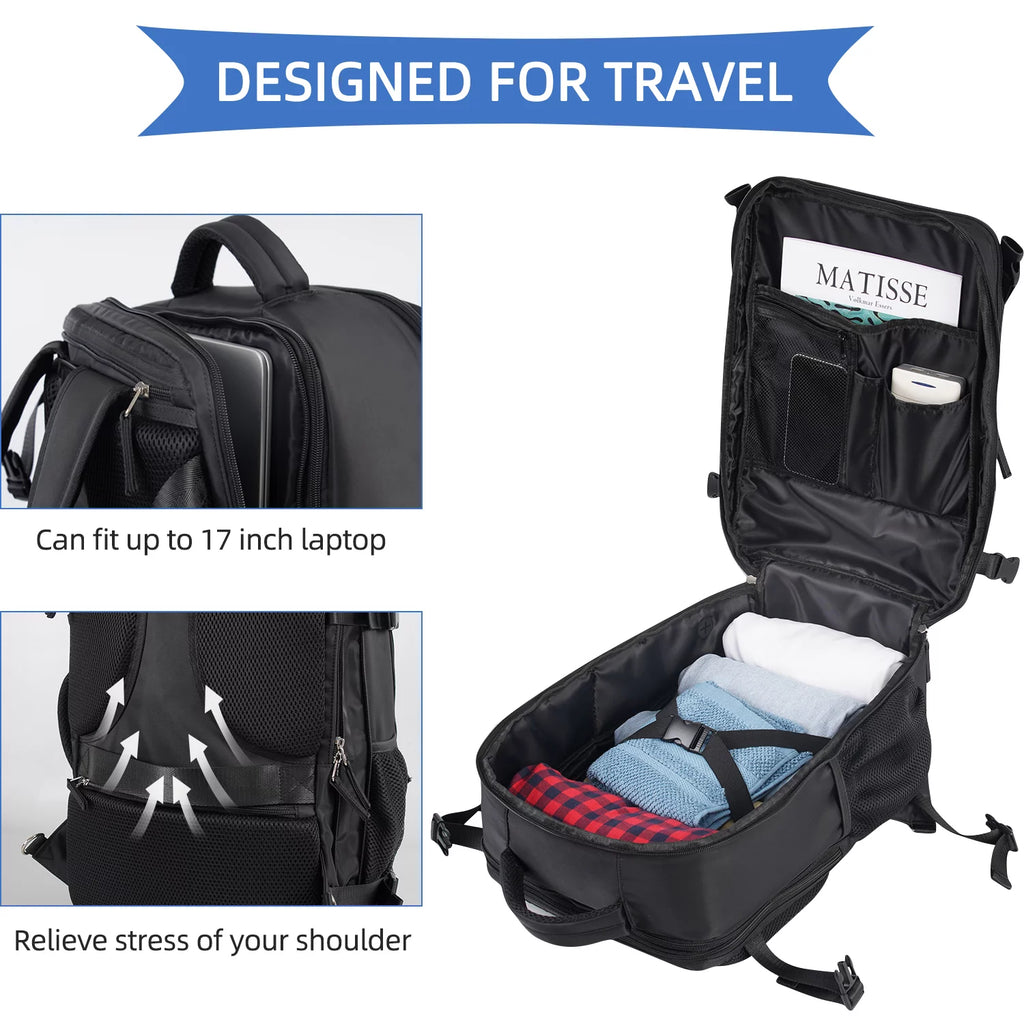 Travel Backpack Waterproof Hiking Rucksack for Men Women D665
