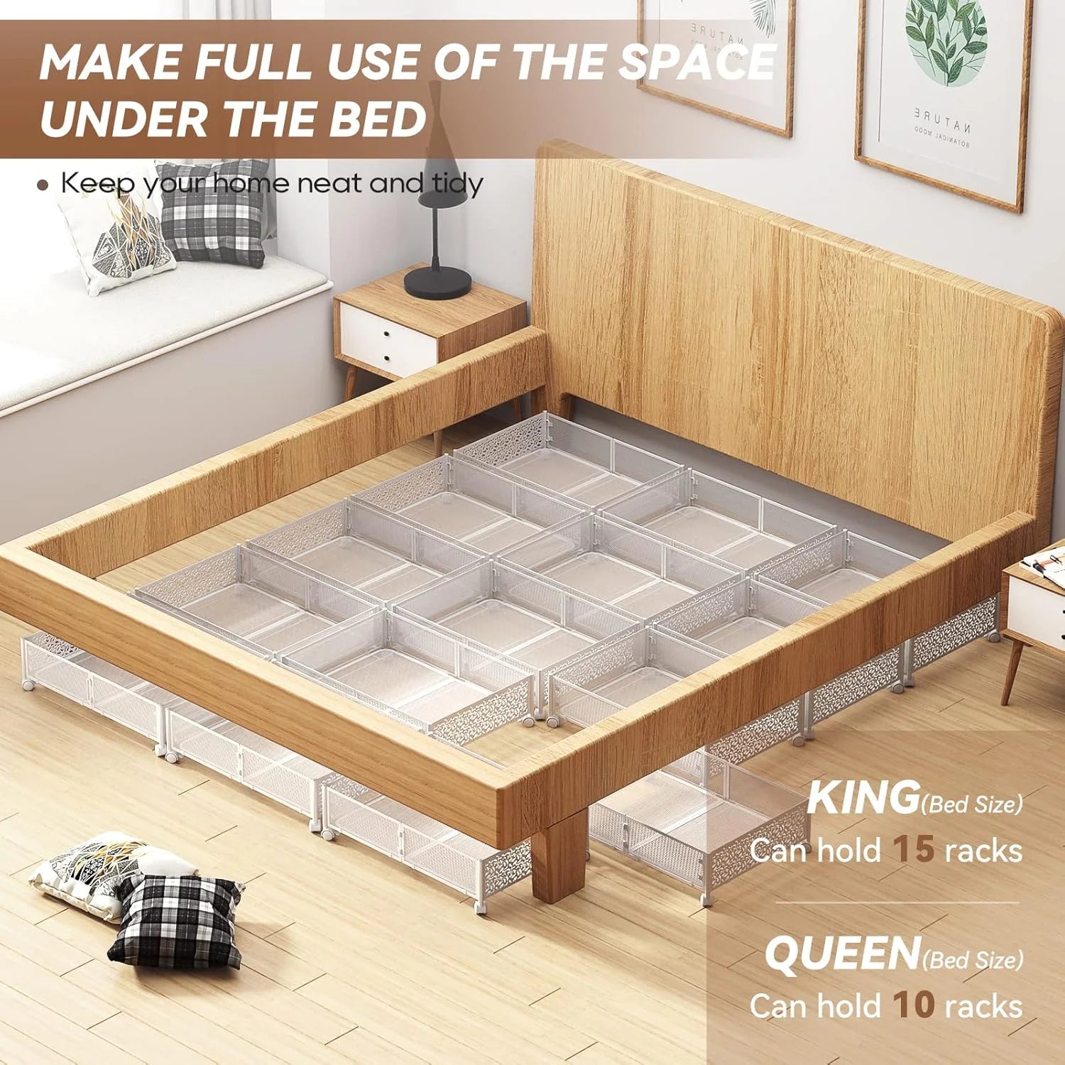 Under Bed Storage Containers with Wheels, 2 Pack W973