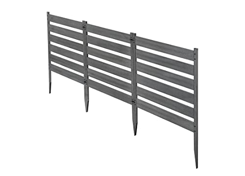 No-Dig Vinyl Garden Fence Kit 2ft H x 2ft W, 3 Panels N35592