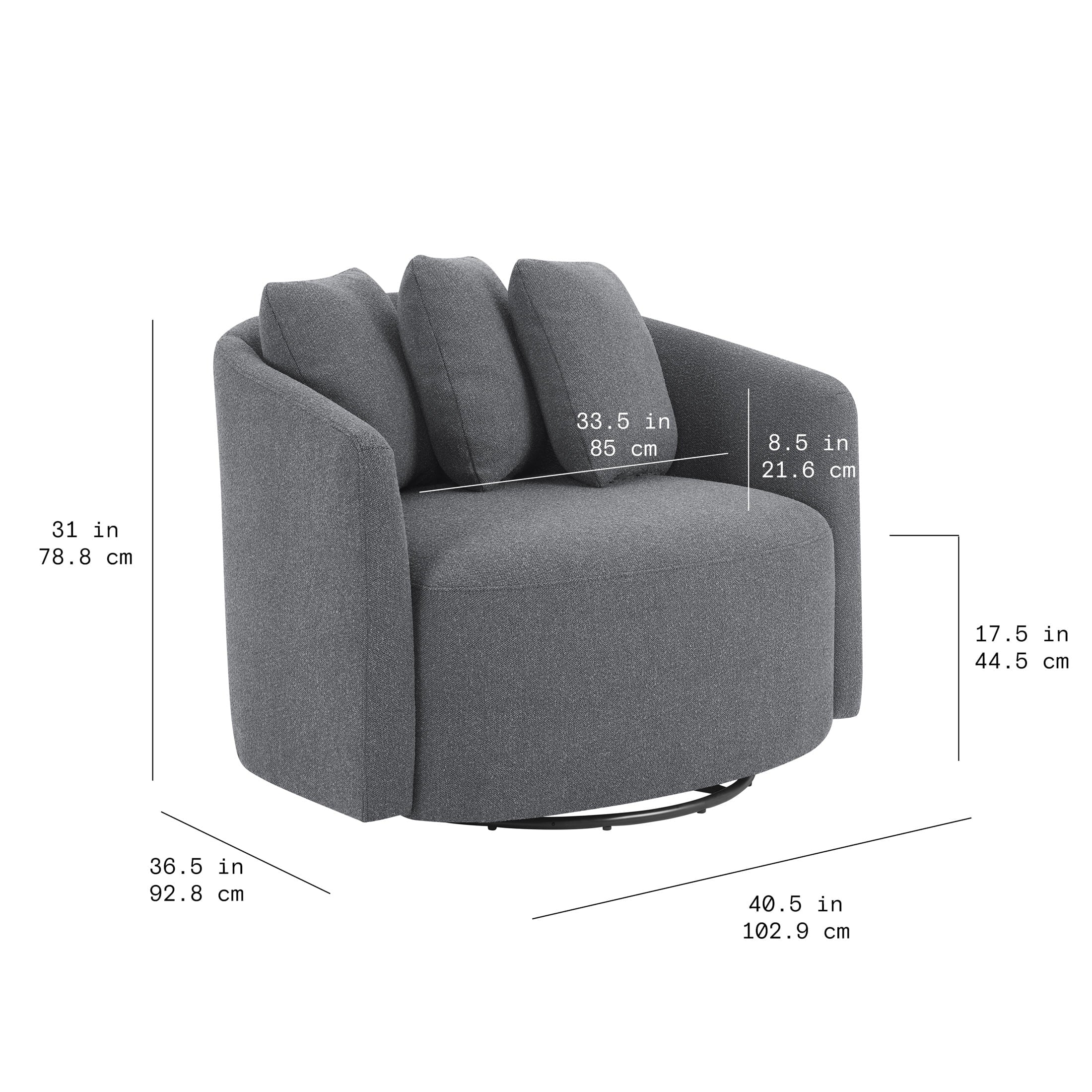 Charcoal Accent Chair A3207