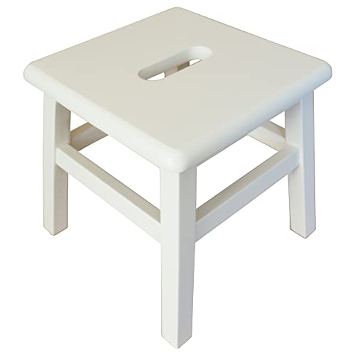 Solid Hardwood Step Stool for Adults and Kids, 12.25 Inches, Unfinished O98013