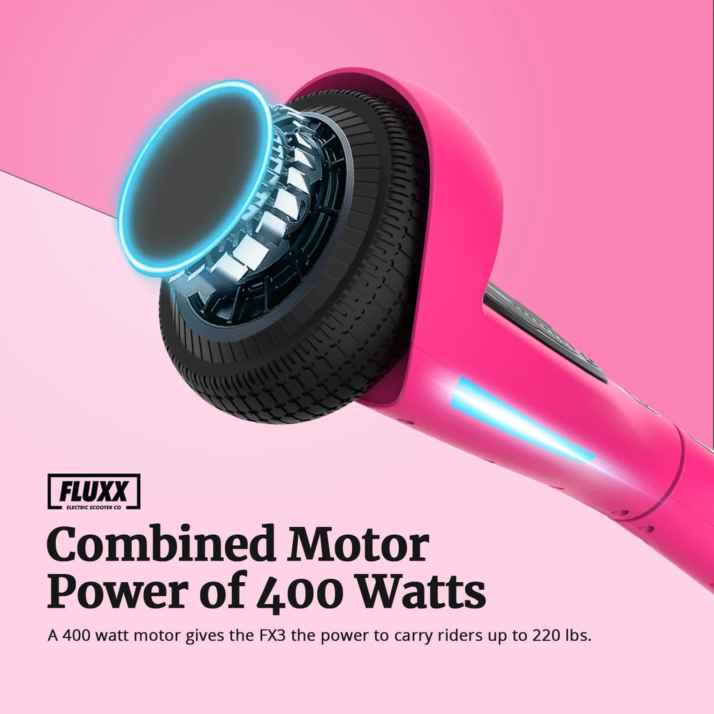Hoverboard for Kids Adults 200W Motor 6.5" LED Wheels, Pink Q65637