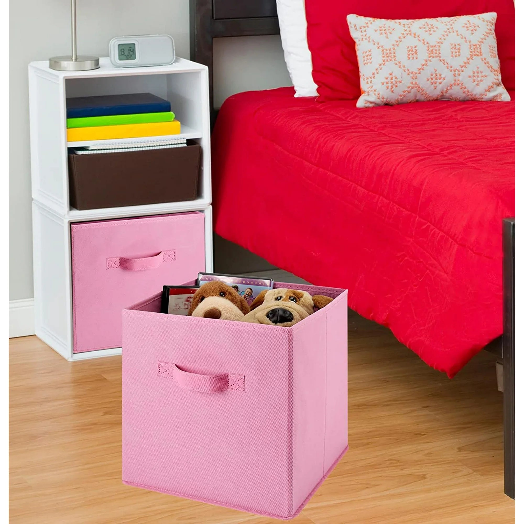 Foldable Laundry Storage Bins 6-Pack Collapsible Cube Organizers D72679