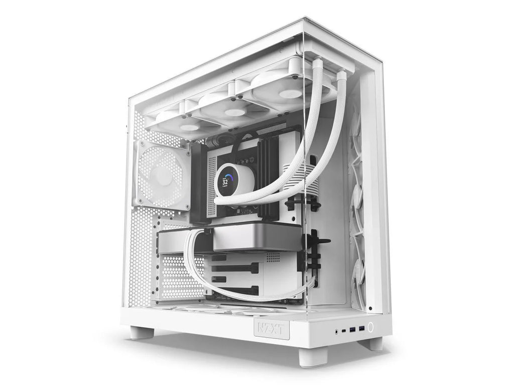 Compact Dual-Chamber Mid-Tower Airflow Case, White P7047