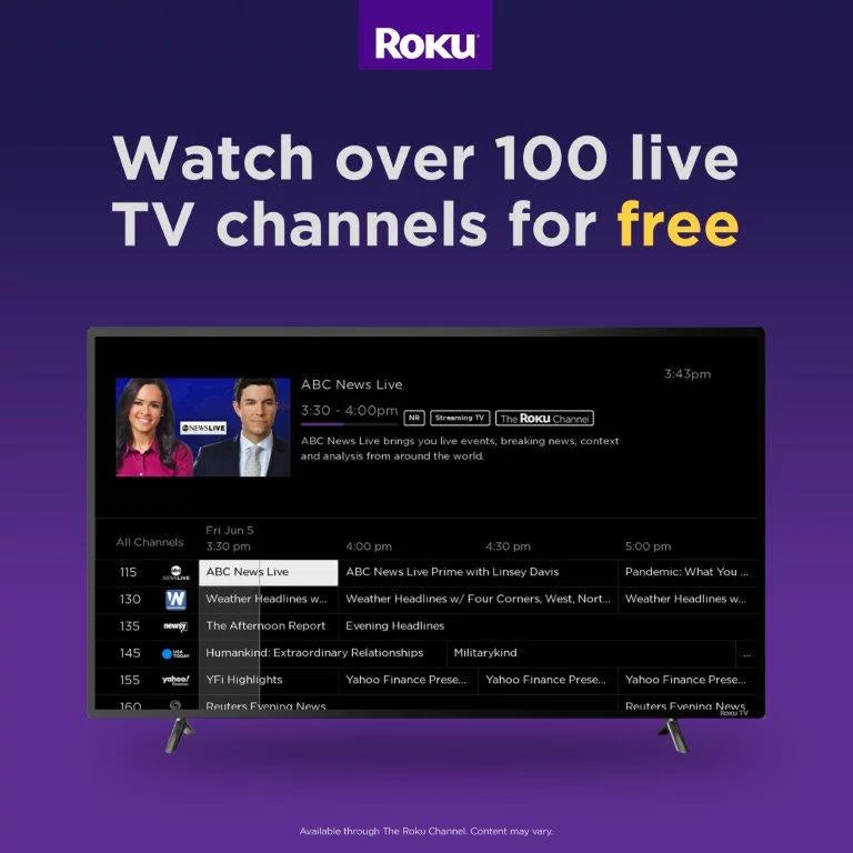 32" HD 720P Roku Smart LED Television, Black L2349