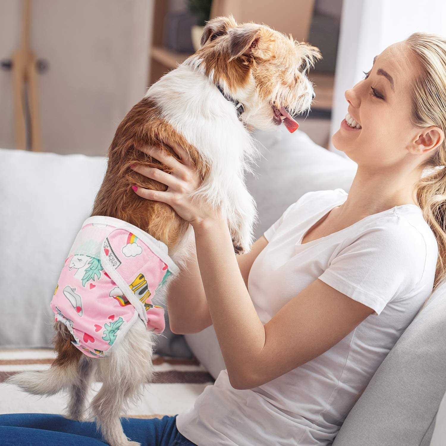 Reusable Female Dog Diapers for Heat, Soft Washable O6975