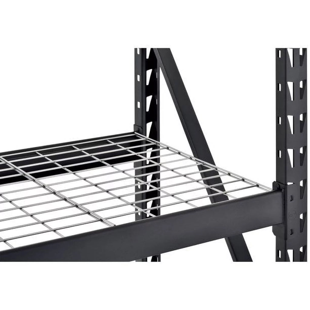4-Tier Welded Steel Storage Rack, Black X333191