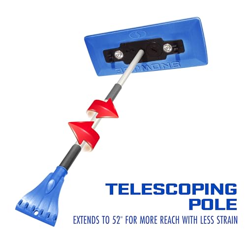 4-in-1 Telescoping Scratch-Free Snow Broom + Ice Scraper with LED Headlights G8259
