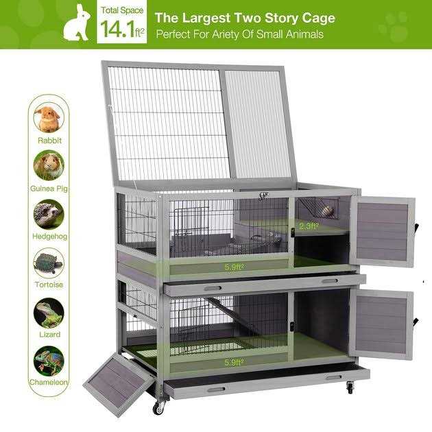 Outdoor Rabbit Hutch Bunny Cage T736