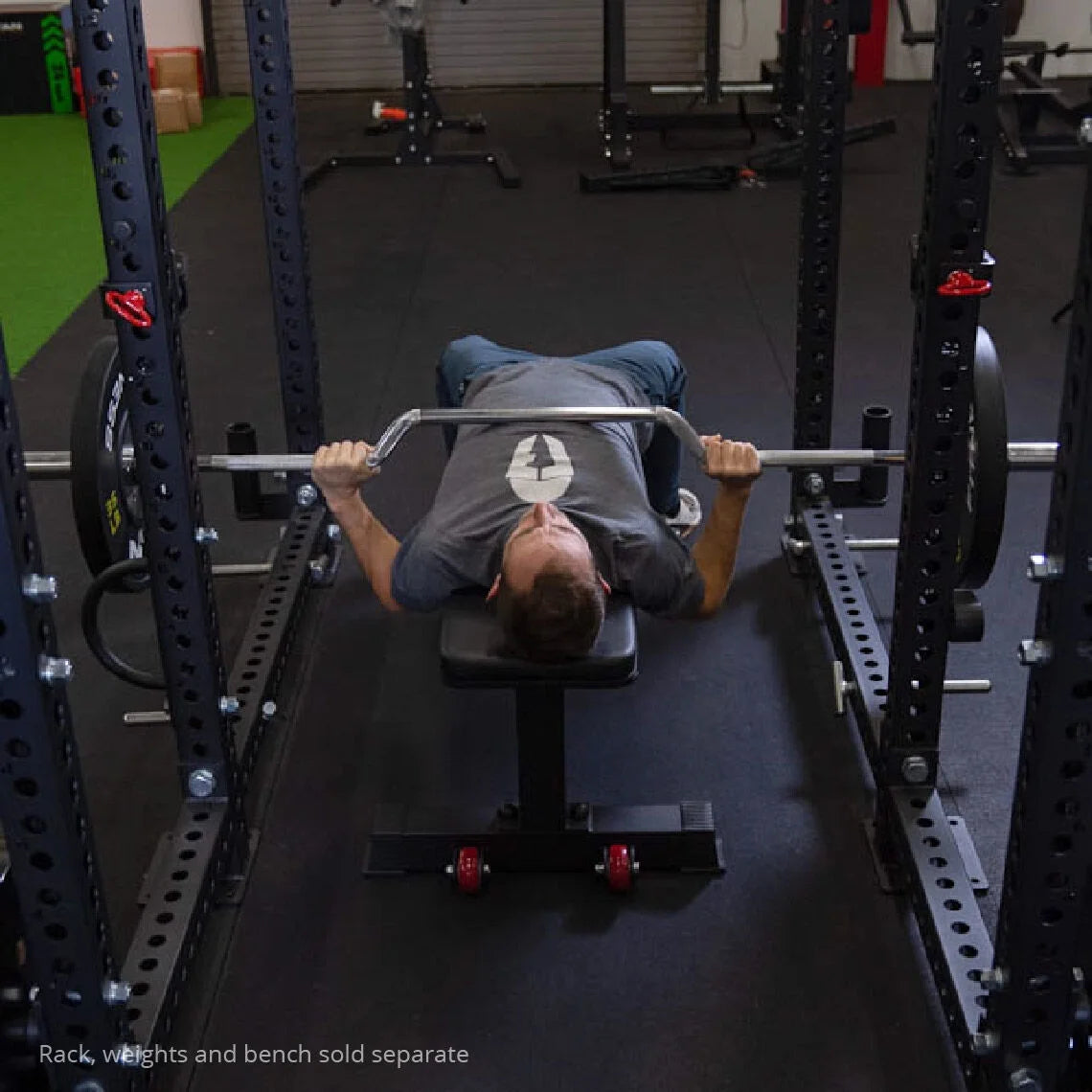 7 FT Cambered Olympic Bench Press Bar, 600 LB, Chrome Finish D712