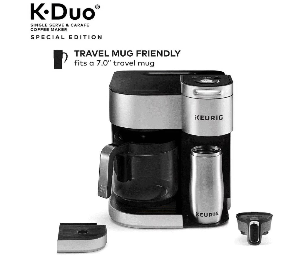 Single Serve and 12-Cup Drip Coffee Maker with K-Cup Pod Compatibility, Silver G8881