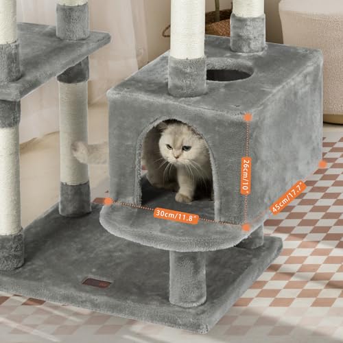 Large Cat Tree for Indoor Cats with Scratching Posts, Beige U979