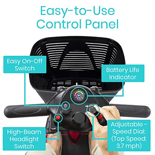 3 Wheel Mobility Scooter - Electric Folding Travel Scooter for Adults with Long Range Battery C670504