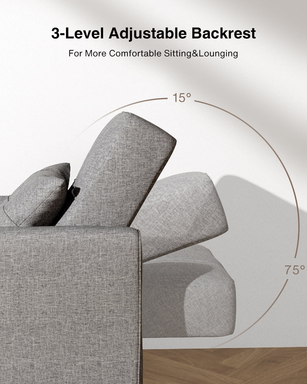 Convertible Chair Single Bed, Grey R92719
