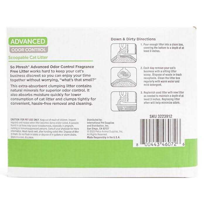 Scoopable Cat Litter with Advanced Odor Control J95347
