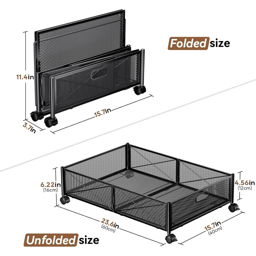 Under Bed Storage Containers with Wheels, 2 Pack W973