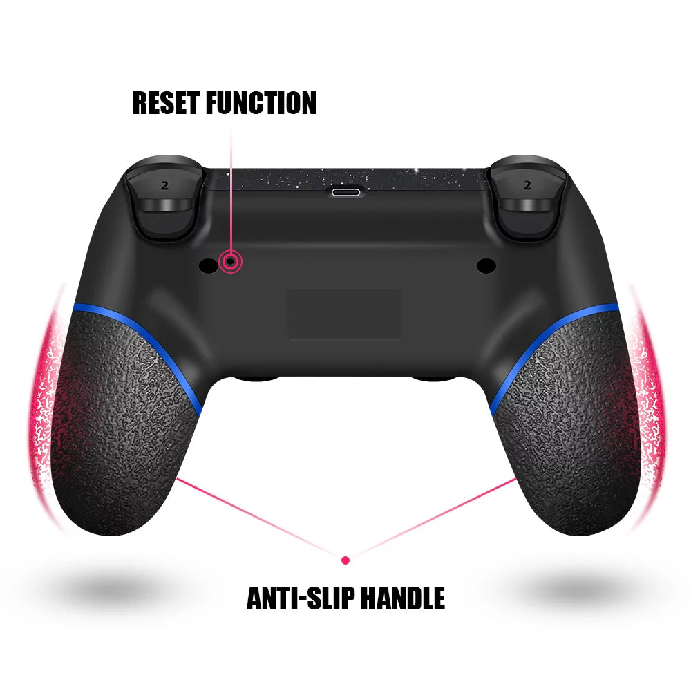 Wireless Controller for PS4 with 2 Thumb Grips, Compatible with PS4, Slim, Pro and PC S520019