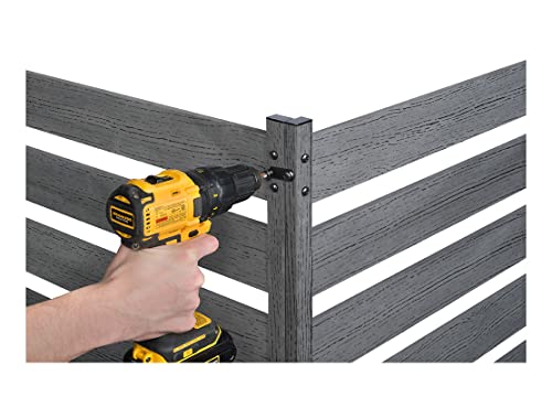 No-Dig Vinyl Garden Fence Kit 2ft H x 2ft W, 3 Panels N35592