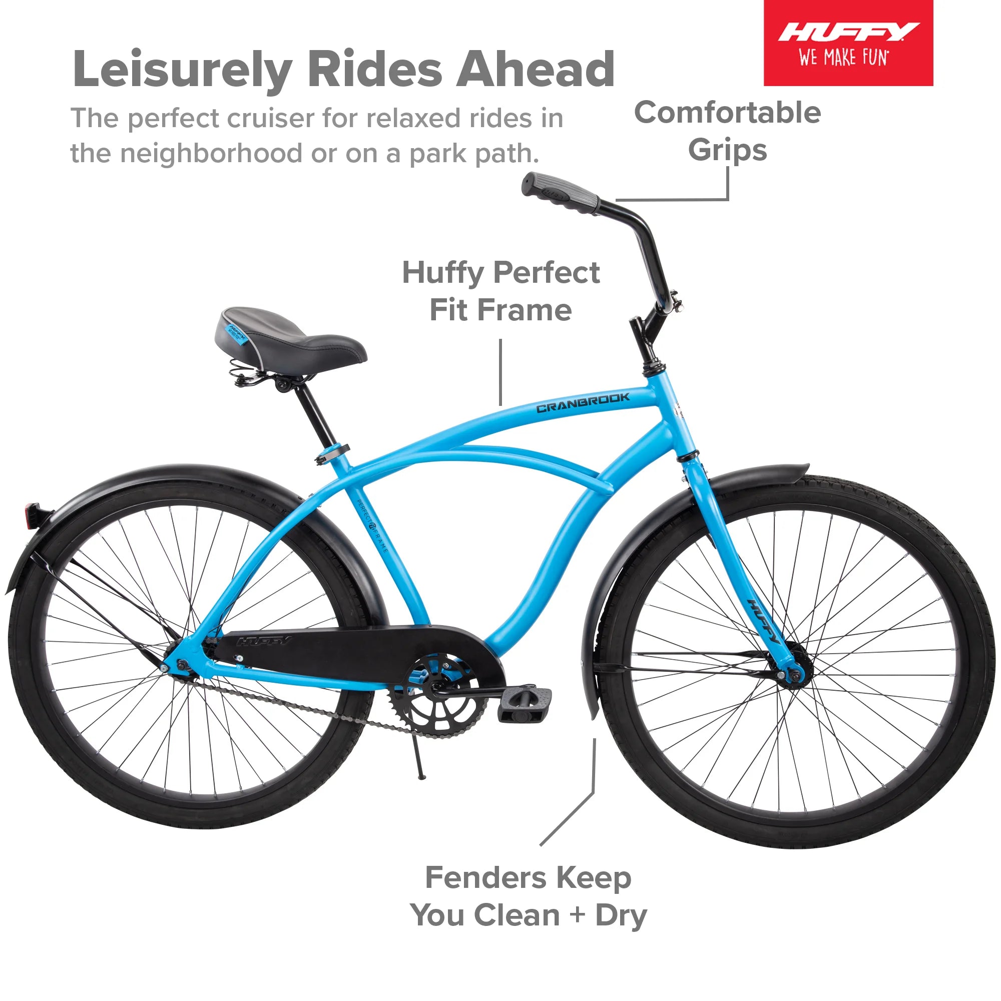 26" Men's Comfort Cruiser Bike, Matte Blue M90289