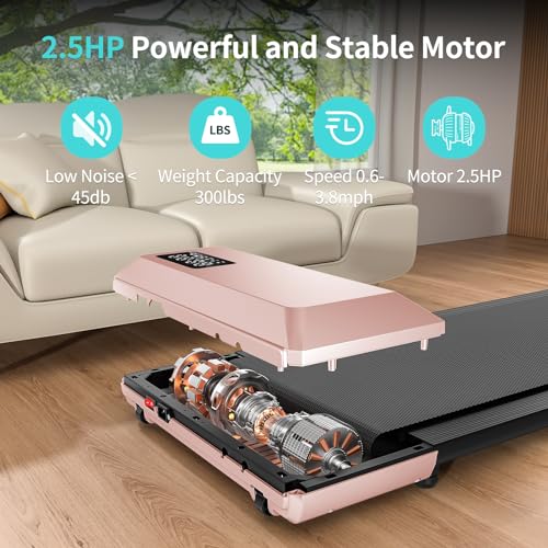 Walking Pad Under Desk Treadmill for Home, Portable Mini Treadmill with Remote Control L935519