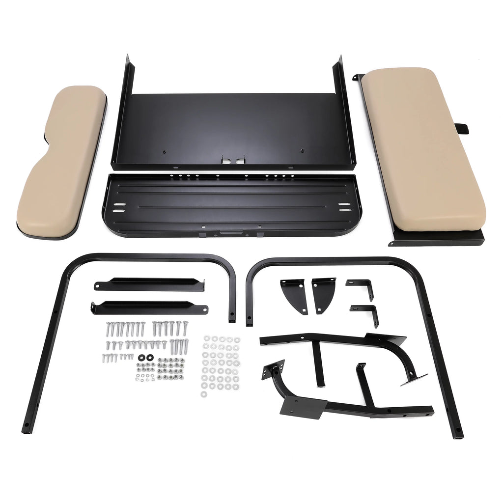 Rear Back Seat Kit for EZGO Marathon Golf Cart Tan Flip Folding P92087