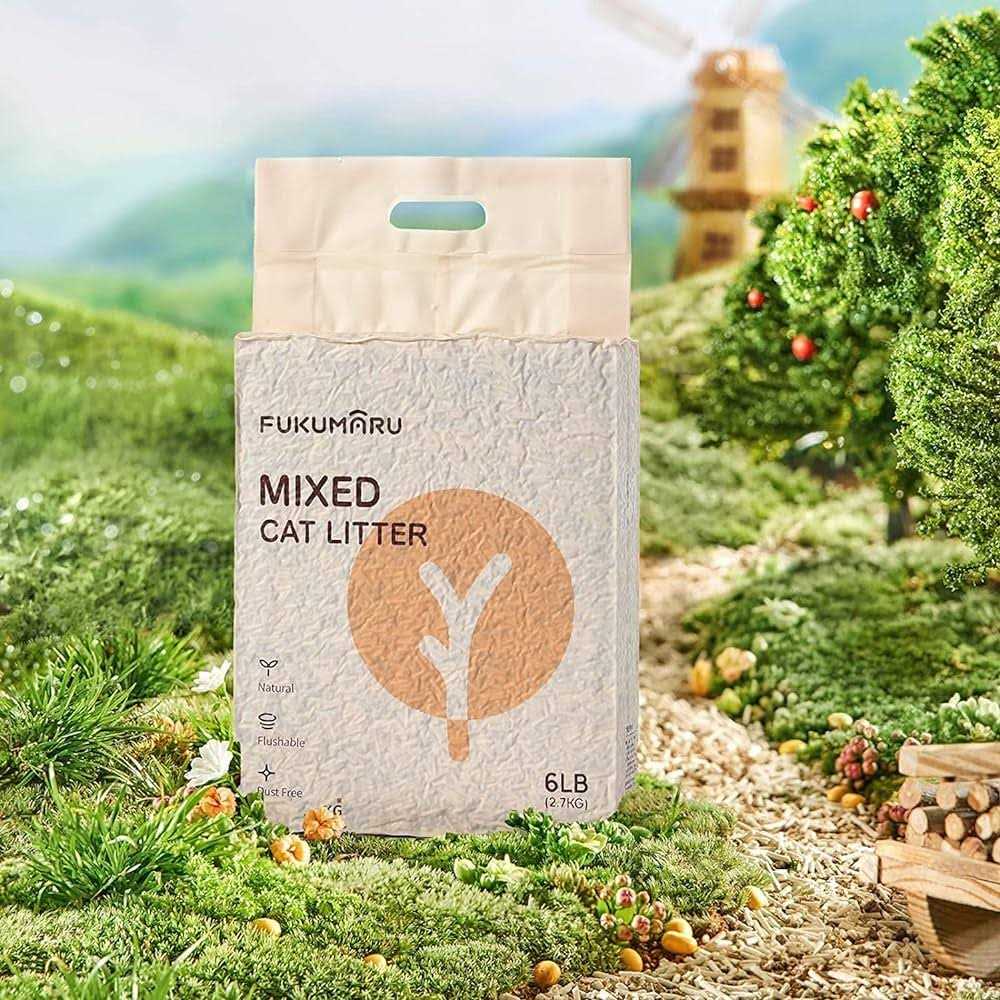 Tofu Cat Litter Clumping, Dust Free Unscented Flushable, Lightweight Low Tracking F31570
