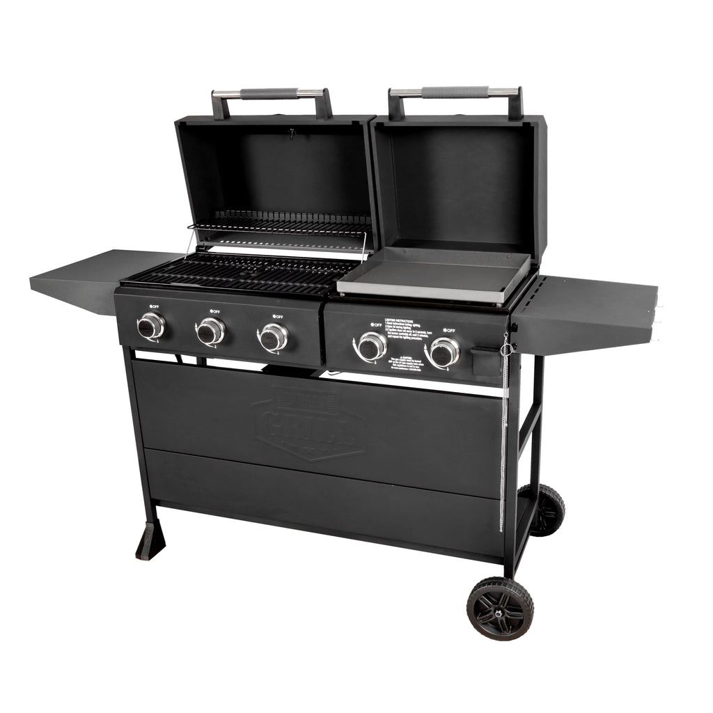 5 Burner Propane Gas Grill and Griddle, Black W571