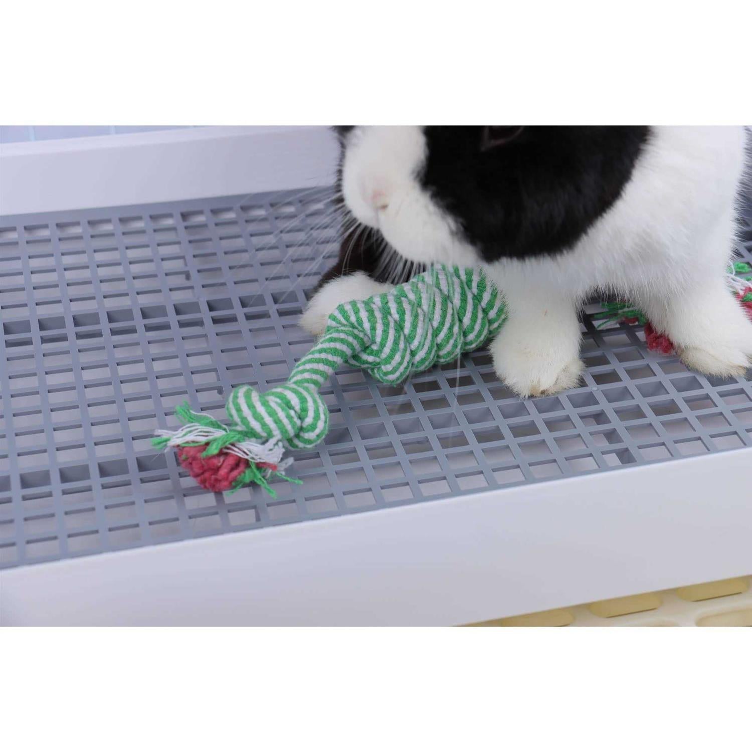 Super Large Rabbit Litter Box with Grate for Cage E1234