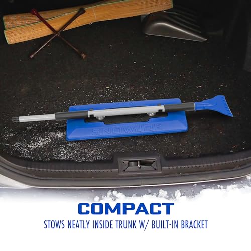4-in-1 Telescoping Scratch-Free Snow Broom + Ice Scraper with LED Headlights G8259