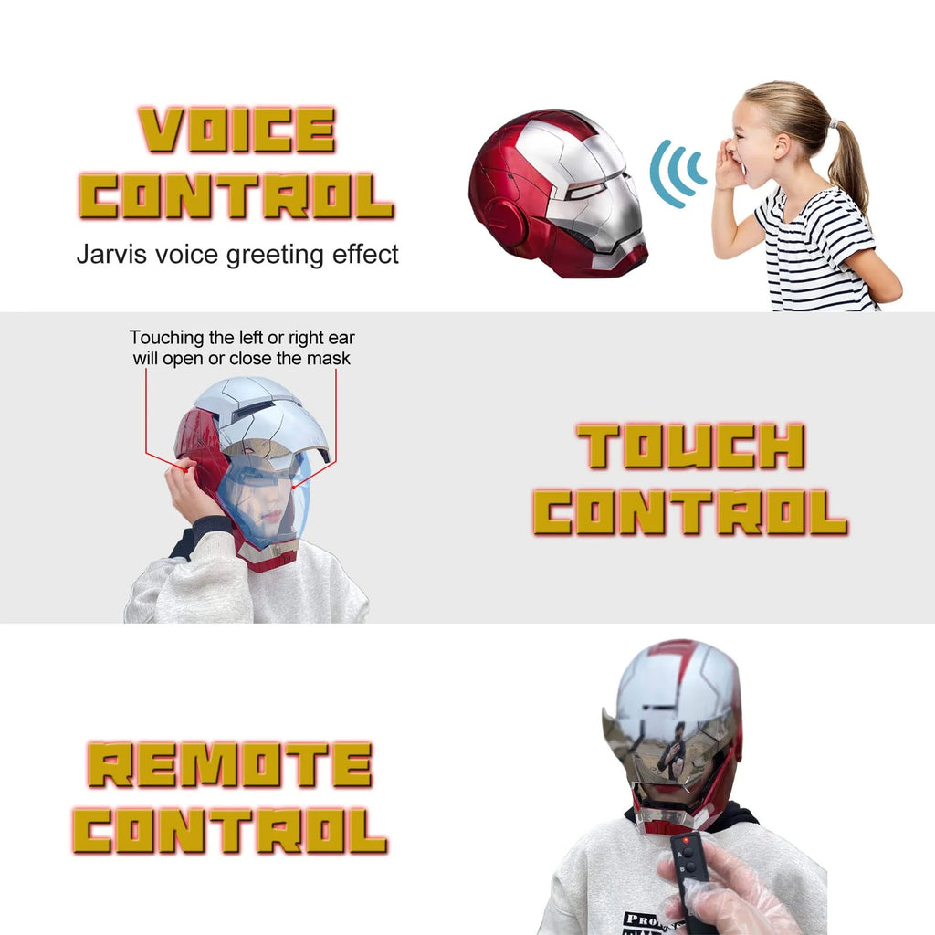 Iron Man Helmet Electronic Wearable Mask with LED Eyes W351