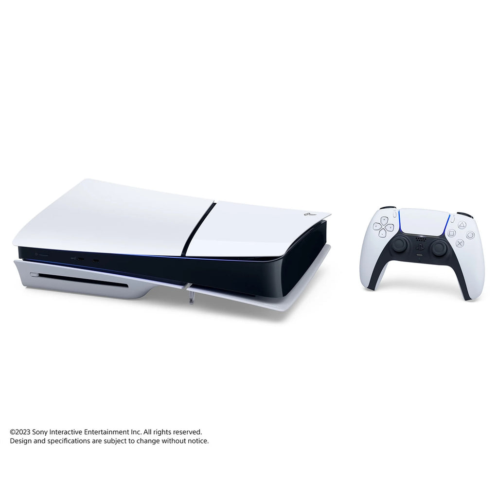 PS5 Slim Disc Edition 1TB Gaming Console with Spider-Man 2 Bundle and Controller Charger O60381