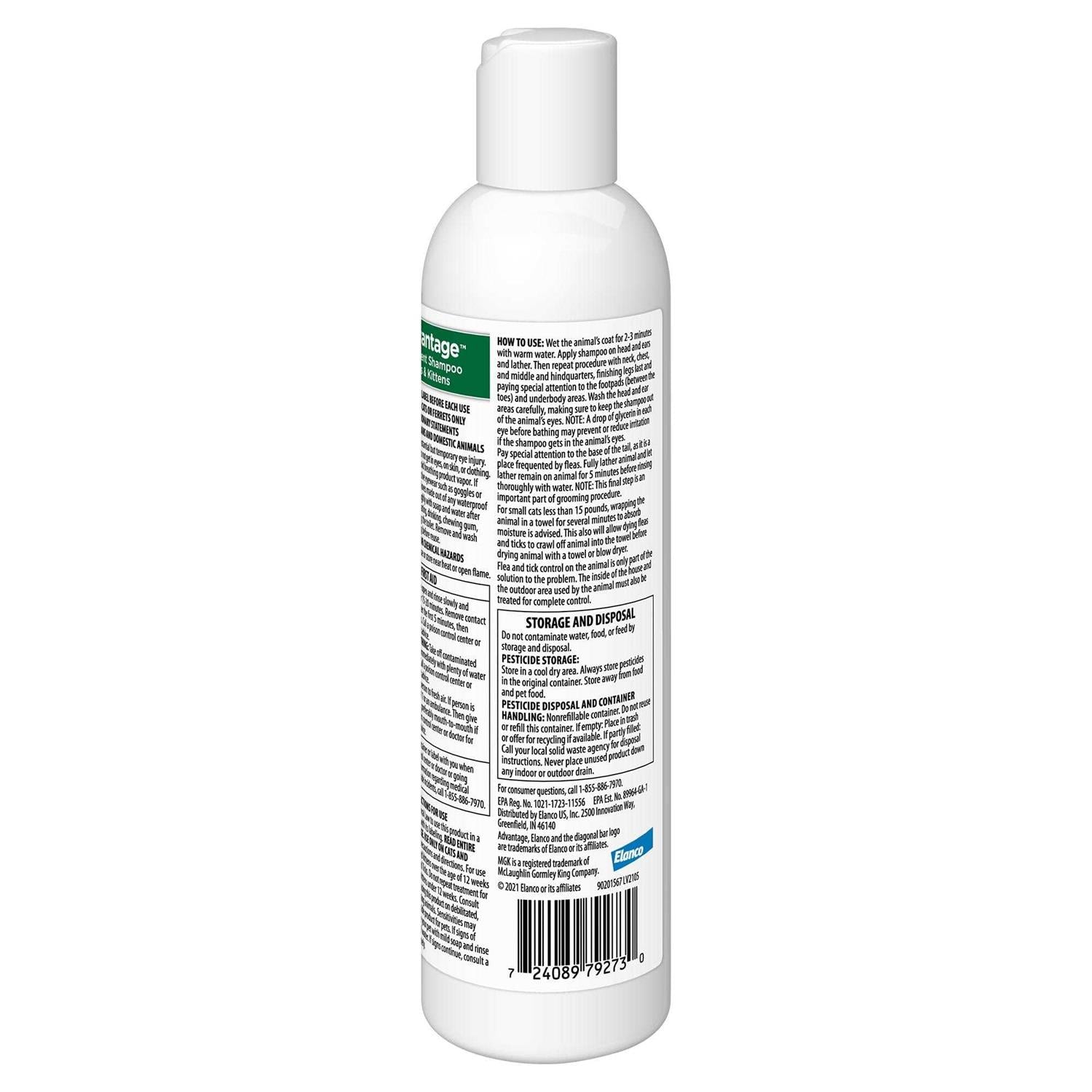 Flea & Tick Treatment Shampoo for Cats & Kittens M603