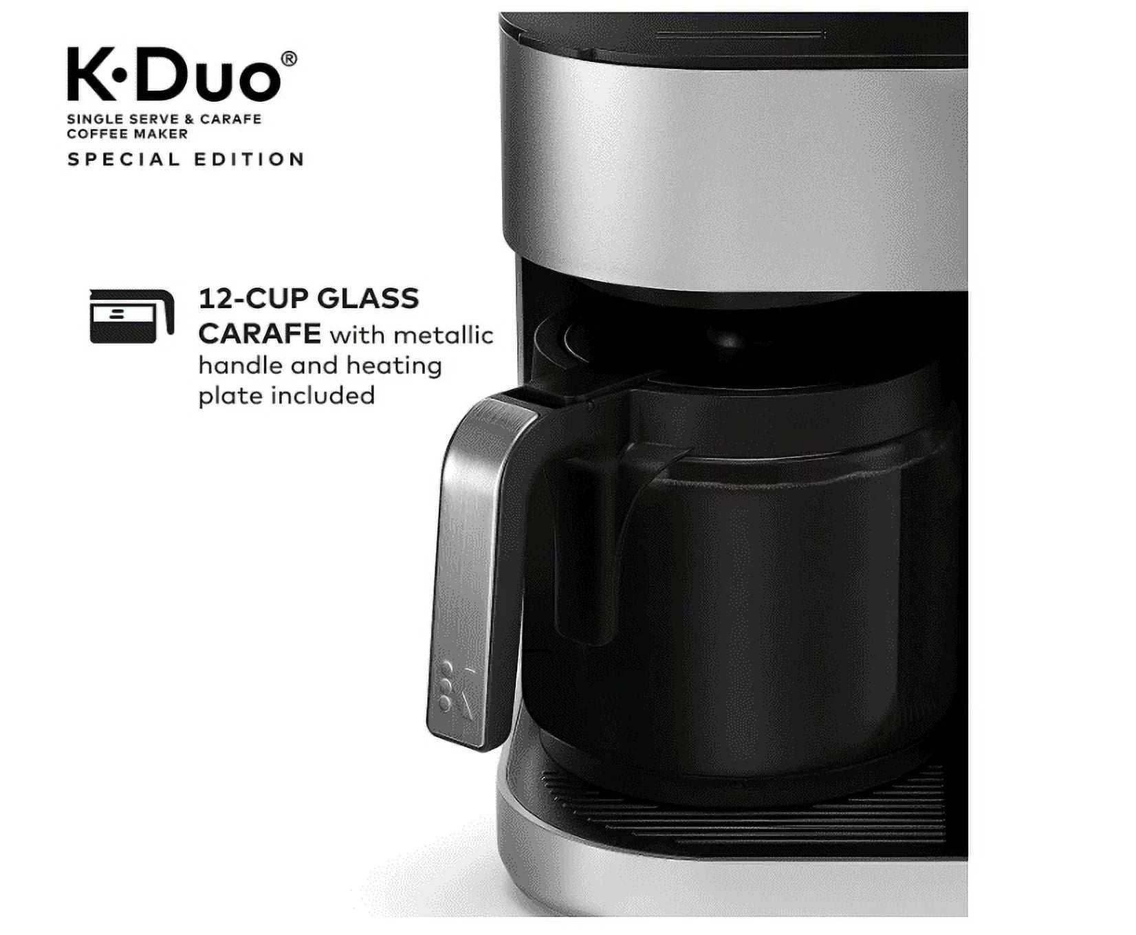 Single Serve and 12-Cup Drip Coffee Maker with K-Cup Pod Compatibility, Silver G8881