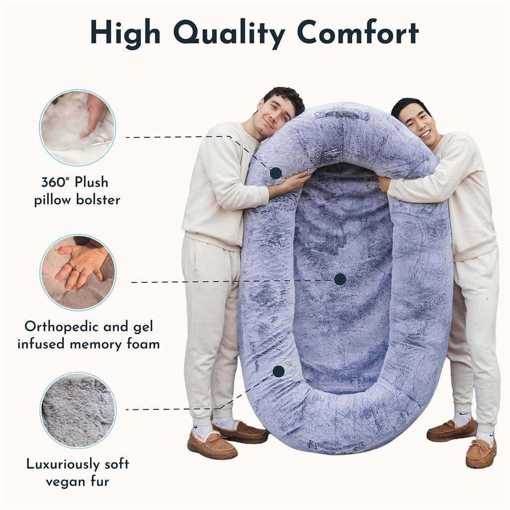 Human Dog Bed for Adults - Extra Large Floor Lounger W69849